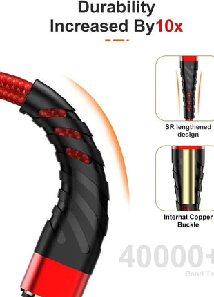 USB-A to Lightning Fast Charging & Data Sync Cable 1 m Braided Nylon 3.0