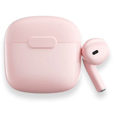 Norden Echo TWS Bluetooth Earphones – True Wireless, Bluetooth 5.0, Charging Case, 10m Range, Type-C Charging, Compatible with Android & iOS - Pink