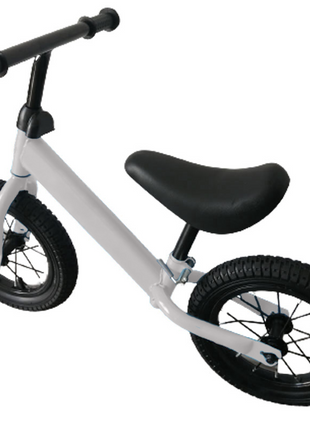 Kids Balance Bike 12 Inch Air Filled Rubber Tyres Steel Frame Lightweight 3kg Adjustable Saddle