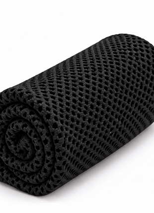 Instant Cooling Polyester Towel 30 x 87 cm Reusable Quick Dry Sports Gym Travel Towel Individually Packed -Black