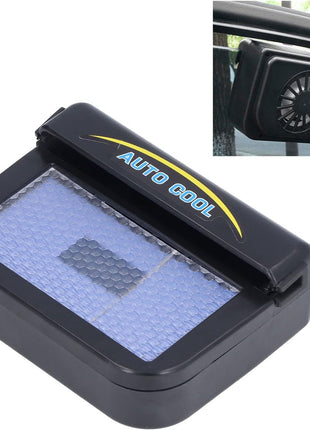 Auto Cool Solar Car Fan Window Vent – Heat Exhaust Ventilation Unit – Black ABS – Sun-Powered Interior Cooling