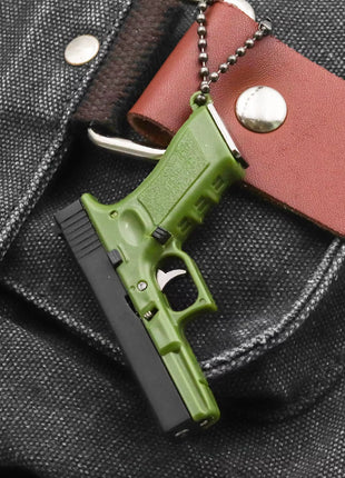 Mini Zinc Alloy Pistol Keychain  5.3 cm 20 g Charm
