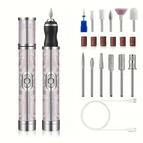 Electric Nail Care Kit 20,000RPM – 19-Piece USB Rechargeable Nail File Set
