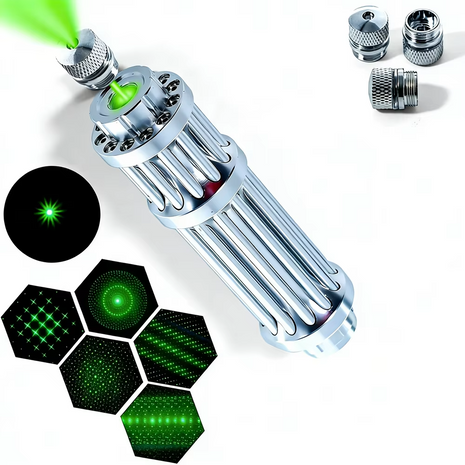 5000mW  Green Laser Pointer – Aluminium Chassis – Black or Silver Finish