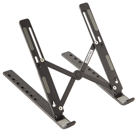 UNISYNC Portable Adjustable Laptop Stand – Aluminum Alloy Folding Computer Stand