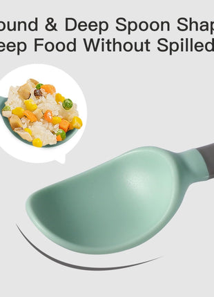 Silicone Baby Fork and Spoon Set – BPA-Free Food Grade Utensils