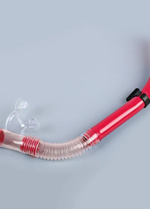 Youth Snorkel and Mask Set – Dual Lens Silicone Skirt – Adjustable Strap – Splash Guard Tube – Red, Blue, Black, Yellow