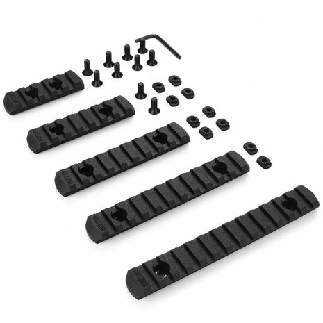 M-LOK Picatinny Rail Adapter Set – 5-Slot to 13-Slot – Lightweight Polymer – Fits Standard M-LOK Systems