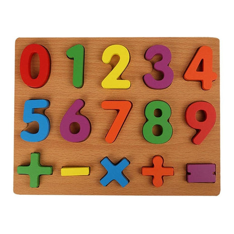 Montessori Wooden 3D Number Puzzle Board 0–9 – Early Learning Toy for Toddlers