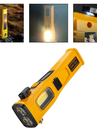 30W COB Multipurpose Emergency Flashlight – 2500 lm, USB Rechargeable, Safety Tools