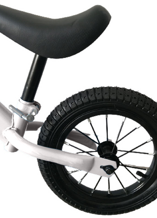 Kids Balance Bike 12 Inch Air Filled Rubber Tyres Steel Frame Lightweight 3kg Adjustable Saddle