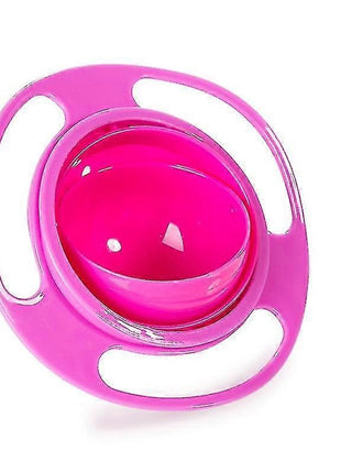 360° Spillproof Gyro Bowl for Toddlers – Food-Grade Plastic – Easy-Grip Saturn Design – Travel Lid – Multicolour