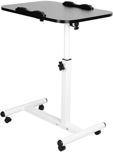 Height Adjustable Laptop Desk 60x40cm – Tilting Top with Lockable Wheels – Foldable Mobile Workstation