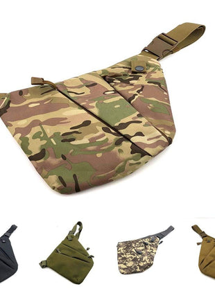 Tactical Chest Sling Bag 23.5×18 cm 600D Oxford Nylon Right Shoulder Anti‑Theft