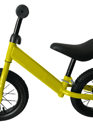 Kids Balance Bike 12 Inch Air Filled Rubber Tyres Steel Frame Lightweight 3kg Adjustable Saddle