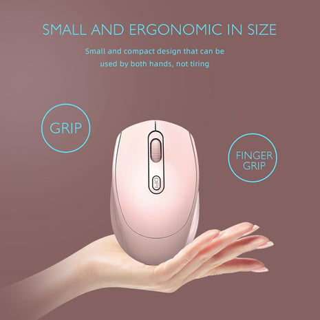 Wireless Rechargeable Mouse – Silent Click – Dual USB & Bluetooth – 1600 DPI