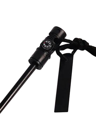 4-in-1 Survival Fire Starter Tool – Magnesium Flint Rod + Compass, Whistle, Saw – Red or Black (Copy)