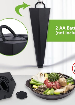 Fly Repeller Fan – Insect Deterrent with Soft Blades – Tabletop Battery Operated – Black