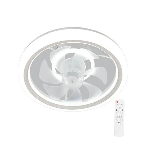 Ceiling Fan Light 28cm with Remote – LED Lighting + 360° Rotation – E27 Socket – Adjustable Speeds & Color – White