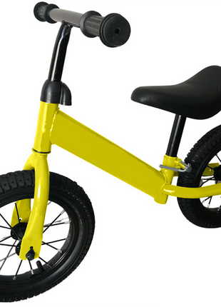 Kids Balance Bike 12 Inch Air Filled Rubber Tyres Steel Frame Lightweight 3kg Adjustable Saddle