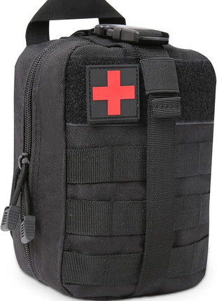 25-Piece Tactical First Aid Kit – MOLLE Rip-Away Outdoor Medical Bag – 900D Polyester Compact Emergency Pouch