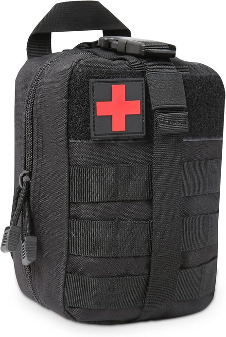 25-Piece Tactical First Aid Kit – MOLLE Rip-Away Outdoor Medical Bag – 900D Polyester Compact Emergency Pouch