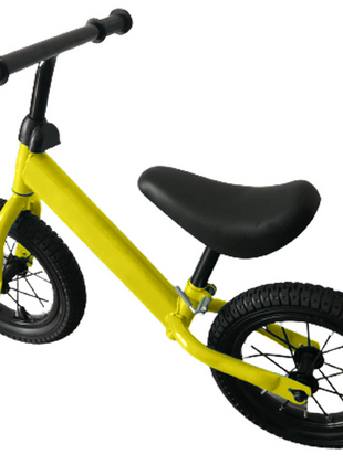 Kids Balance Bike 12 Inch Air Filled Rubber Tyres Steel Frame Lightweight 3kg Adjustable Saddle