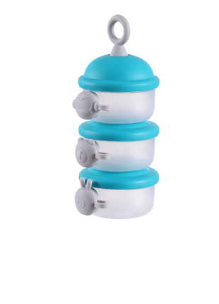3-Layer Formula Dispenser – BPA-Free Stackable Travel Container with Pour Spout