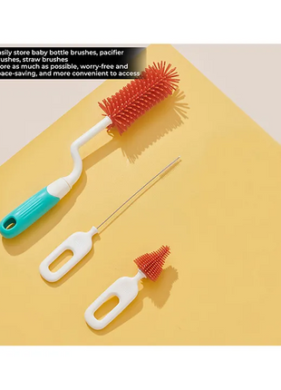 Baby Bottle Cleaner Set 3-Piece Silicone & PP Brush Kit