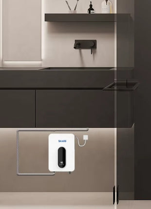 Instant Electric Water Heater 3000W Tankless Compact Unit – Wall-Mounted 110V Shower/Kitchen Use White