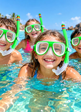 Snorkel and Mask Set for Kids – Flexible Full-Rim