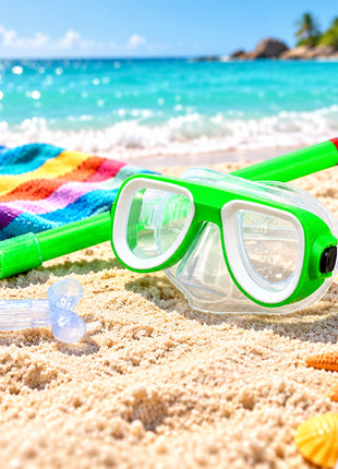 Snorkel and Mask Set for Kids – Flexible Full-Rim