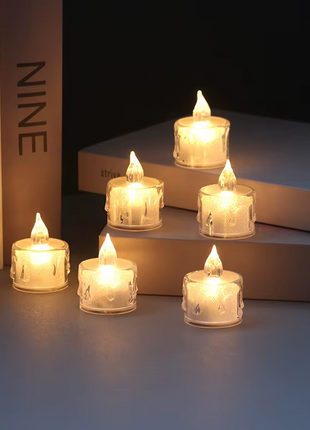 LED Flameless Candles – 24 Pack Warm White Flickering Tea Lights