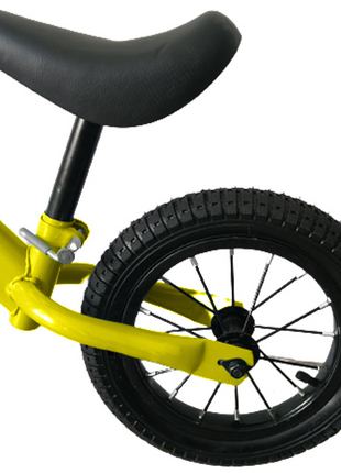 Kids Balance Bike 12 Inch Air Filled Rubber Tyres Steel Frame Lightweight 3kg Adjustable Saddle