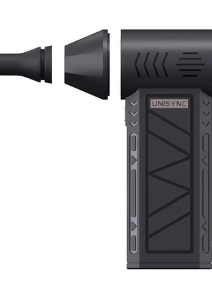 Unisync Mini Jet Fan – 88,000 RPM – USB-C Rechargeable Air Blower – LED Flashlight