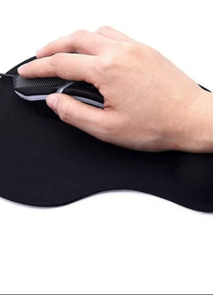 Mouse Pad Gel Wrist Support – Ergonomic Comfort, Non-Slip PU Base, Smooth Fabric – Black