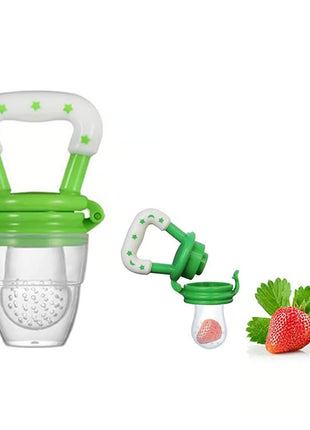 Silicone Baby Fruit Feeder Pacifier – Teething Relief – Easy-Grip Handle – Food Grade – Snap-On Cap