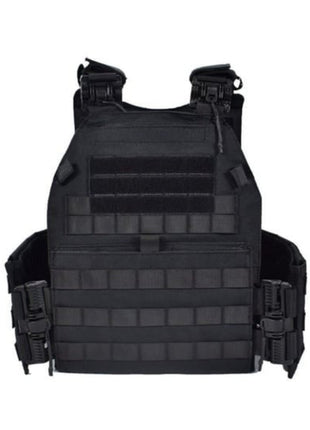 Tactical Plate Carrier Vest 30×25 cm – Quick-Release ROC Buckles + MOLLE System – Black – Includes Mag Pouch
