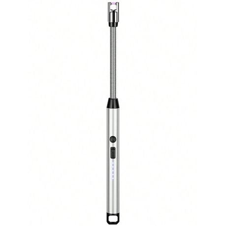 Electric Arc Lighter – 29.5cm Flexible USB Rechargeable – Windproof Safety Ignition with LED Indicator – Black