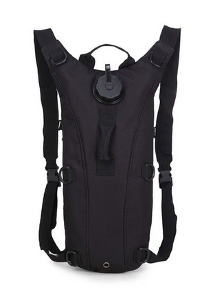 3L Tactical Hydration Backpack with Leakproof Bladder – Oxford Fabric – Black