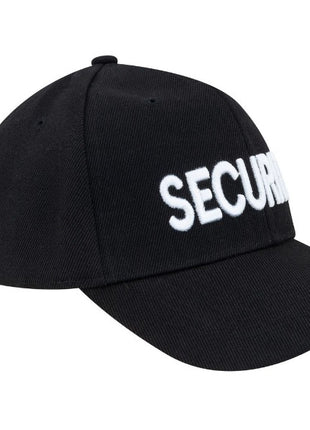 Security Embroidered Cap 56–60cm Fit – Adjustable Strap – Black Acrylic