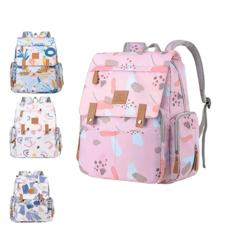Diaper Backpack Bag 25L Waterproof, Bottle Holders & Wipe Pocket – MS-24.