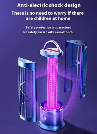 Mosquito Killer Lamp 1200mAh Rechargeable – UV Zapper & Ambient Light – USB-C Silent Insect Trap – ABS Shell