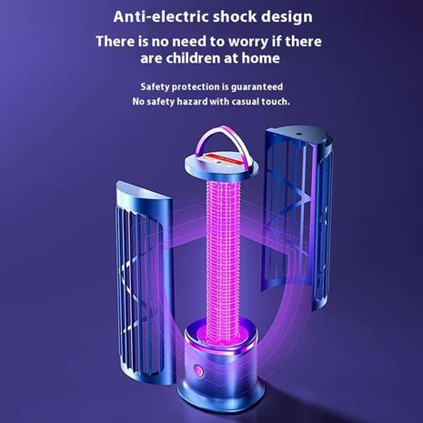 Mosquito Killer Lamp 1200mAh Rechargeable – UV Zapper & Ambient Light – USB-C Silent Insect Trap – ABS Shell