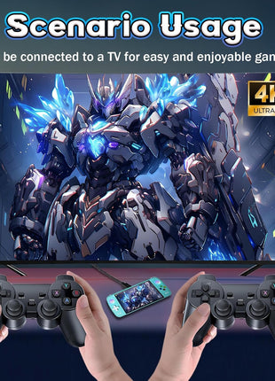 Retro Handheld Gaming Console 256 GB – 50 000+ Games, 7″ IPS, EmuELEC, 3000 mAh, Black