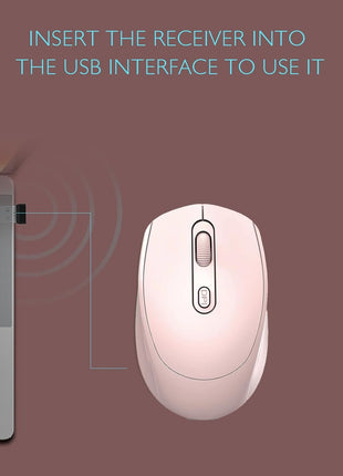 Wireless Rechargeable Mouse – Silent Click – Dual USB & Bluetooth – 1600 DPI