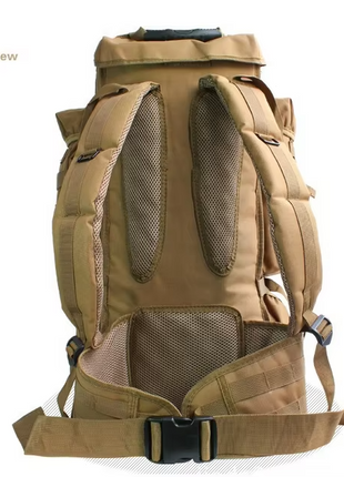 Tactical Mountaineering Bag 56–75L Rifle Backpack – Waterproof 600D Nylon with Velcro Compartment and Detachable Pouch