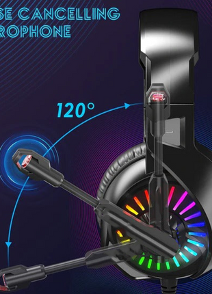 Gaming Headset G2 Over-Ear RGB – 50mm Drivers + Stereo 6D Sound – Noise-Cancelling Mic – Multi-Platform – Black