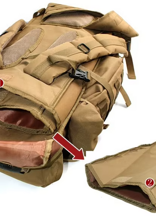 Tactical Mountaineering Bag 56–75L Rifle Backpack – Waterproof 600D Nylon with Velcro Compartment and Detachable Pouch