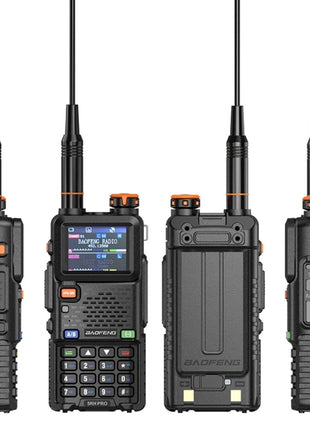 Baofeng UV-5RH PRO Walkie Talkie 10W GPS – Full Band 640 Channels Ham Radio – Black